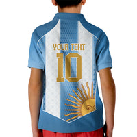Argentina Campeones del Mundo 2026 Custom Kid Polo Shirt Albiceleste Fourth Star Retro Style