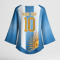 Argentina Campeones del Mundo 2026 Custom Kimono Sleeve Blouse Albiceleste Fourth Star Retro Style