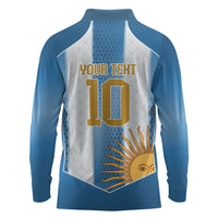 Argentina Campeones del Mundo 2026 Custom Long Sleeve Polo Shirt Albiceleste Fourth Star Retro Style