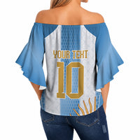 Argentina Campeones del Mundo 2026 Custom Off Shoulder Wrap Waist Top Albiceleste Fourth Star Retro Style
