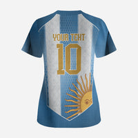 Argentina Campeones del Mundo 2026 Custom Scrub Top Albiceleste Fourth Star Retro Style