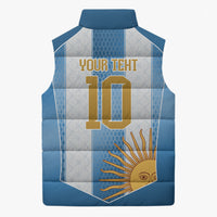 Argentina Campeones del Mundo 2026 Custom Sleeveless Puffer Jacket Albiceleste Fourth Star Retro Style