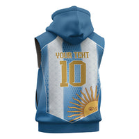 Argentina Campeones del Mundo 2026 Custom Sleeveless Zip Hoodie Albiceleste Fourth Star Retro Style