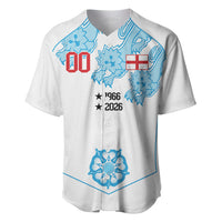 England World Champions 2026 Custom Baseball Jersey Three Lions Second Star Retro Style