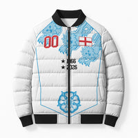 England World Champions 2026 Custom Bomber Puffer Jacket Three Lions Second Star Retro Style