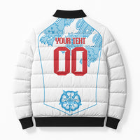England World Champions 2026 Custom Bomber Puffer Jacket Three Lions Second Star Retro Style