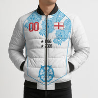 England World Champions 2026 Custom Bomber Puffer Jacket Three Lions Second Star Retro Style