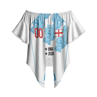 England World Champions 2026 Custom Off Shoulder Wrap Waist Top Three Lions Second Star Retro Style