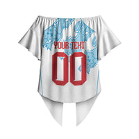 England World Champions 2026 Custom Off Shoulder Wrap Waist Top Three Lions Second Star Retro Style