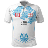 England World Champions 2026 Custom Polo Shirt Three Lions Second Star Retro Style