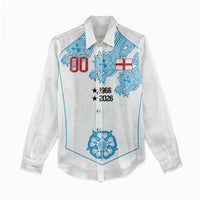 England World Champions 2026 Custom Women Casual Shirt Three Lions Second Star Retro Style