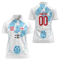 England World Champions 2026 Custom Women Polo Shirt Three Lions Second Star Retro Style