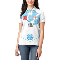 England World Champions 2026 Custom Women Polo Shirt Three Lions Second Star Retro Style