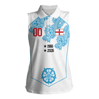 England World Champions 2026 Custom Women Sleeveless Polo Shirt Three Lions Second Star Retro Style