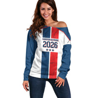 France Champion du Monde 2026 Custom Off Shoulder Sweater Allez les Bleus