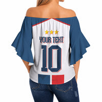 France Champion du Monde 2026 Custom Off Shoulder Wrap Waist Top Allez les Bleus