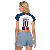 France Champion du Monde 2026 Custom Raglan Cropped T Shirt Allez les Bleus