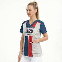 France Champion du Monde 2026 Custom Scrub Top Allez les Bleus