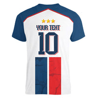 France Champion du Monde 2026 Custom Women V-Neck T-Shirt Allez les Bleus