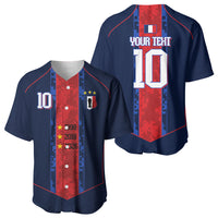 France Champion du Monde 2026 Custom Baseball Jersey Les Bleus Third Star Retro Style