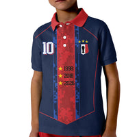 France Champion du Monde 2026 Custom Kid Polo Shirt Les Bleus Third Star Retro Style