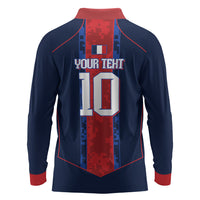 France Champion du Monde 2026 Custom Long Sleeve Polo Shirt Les Bleus Third Star Retro Style