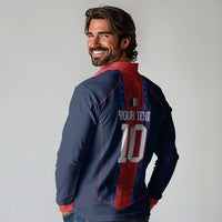 France Champion du Monde 2026 Custom Long Sleeve Polo Shirt Les Bleus Third Star Retro Style