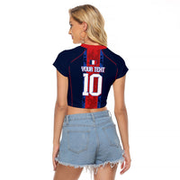 France Champion du Monde 2026 Custom Raglan Cropped T Shirt Les Bleus Third Star Retro Style