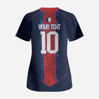 France Champion du Monde 2026 Custom Scrub Top Les Bleus Third Star Retro Style