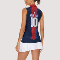 France Champion du Monde 2026 Custom Women Sleeveless Polo Shirt Les Bleus Third Star Retro Style