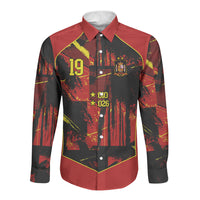 Spain Campeon del Mundo 2026 Custom Long Sleeve Button Shirt Espana Second Star Retro Style