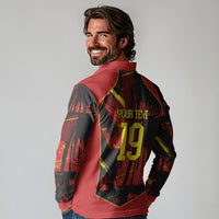 Spain Campeon del Mundo 2026 Custom Long Sleeve Polo Shirt Espana Second Star Retro Style