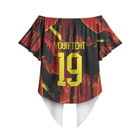 Spain Campeon del Mundo 2026 Custom Off Shoulder Wrap Waist Top Espana Second Star Retro Style