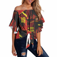 Spain Campeon del Mundo 2026 Custom Off Shoulder Wrap Waist Top Espana Second Star Retro Style