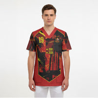 Spain Campeon del Mundo 2026 Custom Scrub Top Espana Second Star Retro Style