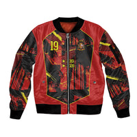 Spain Campeon del Mundo 2026 Custom Sleeve Zip Bomber Jacket Espana Second Star Retro Style