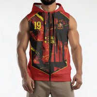 Spain Campeon del Mundo 2026 Custom Sleeveless Zip Hoodie Espana Second Star Retro Style