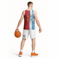 Argentina Spain World Final Football Personalized Basketball Jersey Un Idioma Dos Naciones Un Campeon