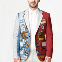 Argentina Spain World Final Football Personalized Blazer Un Idioma Dos Naciones Un Campeon
