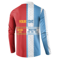 Argentina Spain World Final Football Personalized Button Sweatshirt Un Idioma Dos Naciones Un Campeon