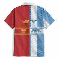 Argentina Spain World Final Football Personalized Hawaiian Shirt Un Idioma Dos Naciones Un Campeon