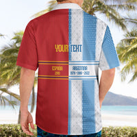 Argentina Spain World Final Football Personalized Hawaiian Shirt Un Idioma Dos Naciones Un Campeon