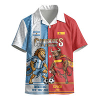Argentina Spain World Final Football Personalized Kid Hawaiian Shirt Un Idioma Dos Naciones Un Campeon
