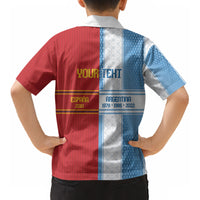 Argentina Spain World Final Football Personalized Kid Hawaiian Shirt Un Idioma Dos Naciones Un Campeon