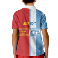 Argentina Spain World Final Football Personalized Kid Polo Shirt Un Idioma Dos Naciones Un Campeon
