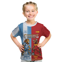 Argentina Spain World Final Football Personalized Kid T Shirt Un Idioma Dos Naciones Un Campeon