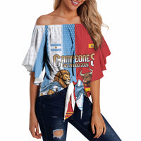 Argentina Spain World Final Football Personalized Off Shoulder Wrap Waist Top Un Idioma Dos Naciones Un Campeon