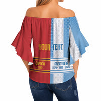 Argentina Spain World Final Football Personalized Off Shoulder Wrap Waist Top Un Idioma Dos Naciones Un Campeon