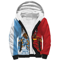 Argentina Spain World Final Football Personalized Sherpa Hoodie Un Idioma Dos Naciones Un Campeon