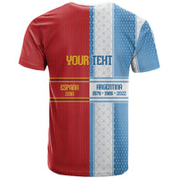 Argentina Spain World Final Football Personalized T Shirt Un Idioma Dos Naciones Un Campeon